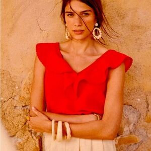 NWT SEZANE GOLD ROUGE BLOUSE 10 42